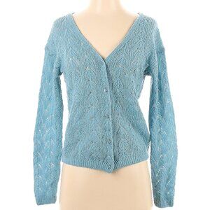 Aritzia Wilfred Front to Back Alpaca-Blend Cardigan Sweater in Palace Blue NWT